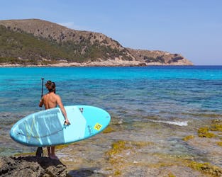 Small group SUP experience in Mallorca with beginner and sunset option